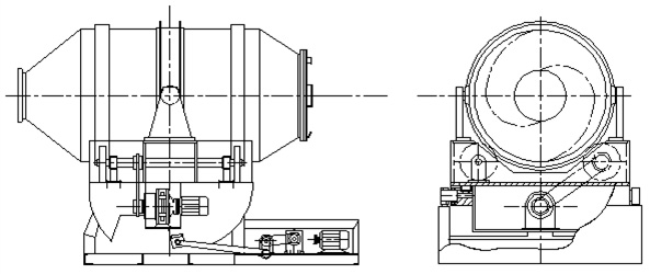 二維混合機(jī)尺寸結(jié)構(gòu)